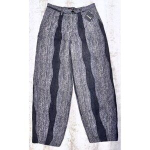 Animale Wide Leg Grey & Black Tweed Pants Size 8 NWT